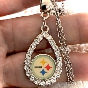 PITTSBURGH STEELERS INSPIRED TEARDROP NECKLACE
